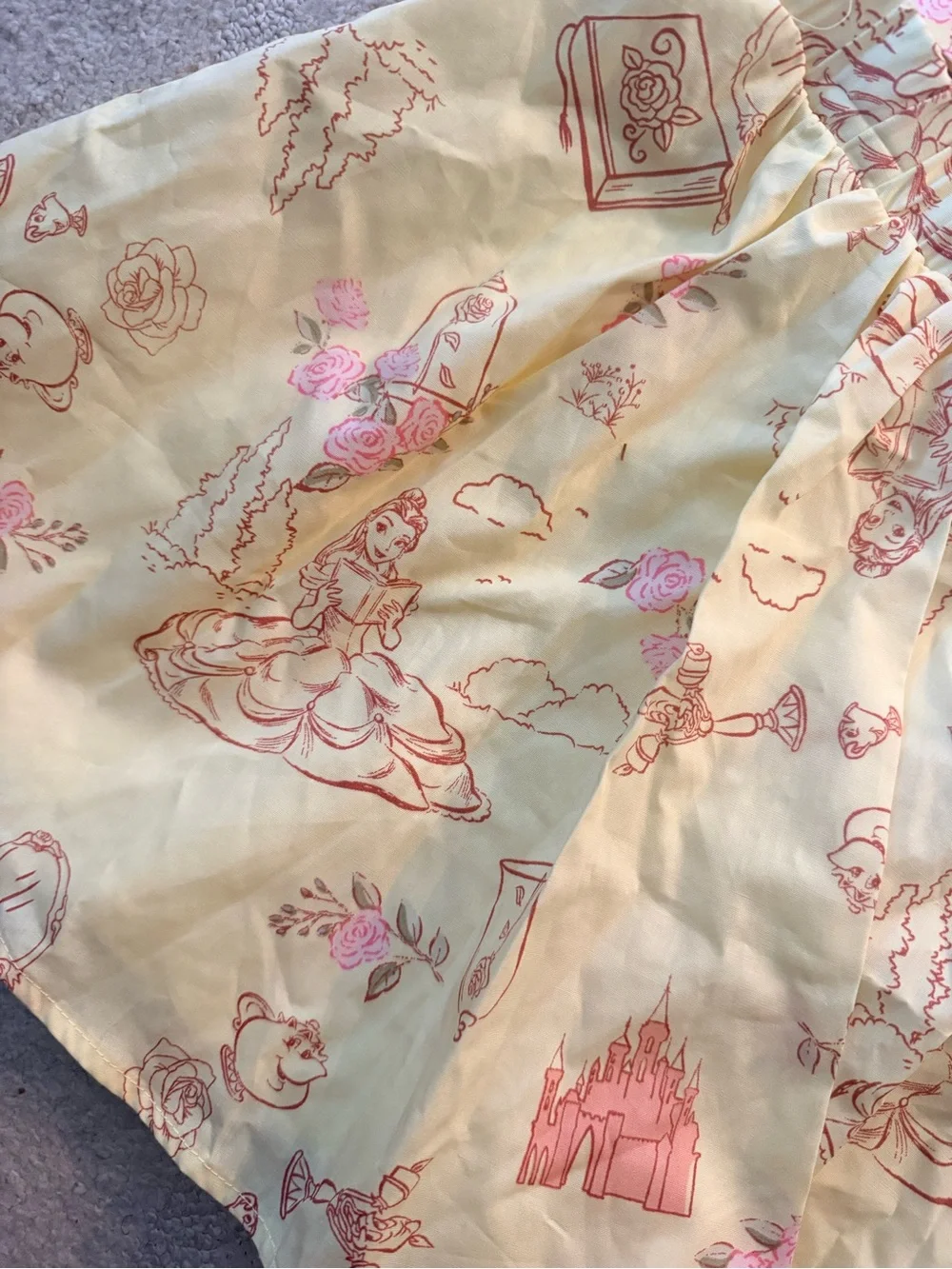 Macy's Disney Yellow Princess Print Matching Set